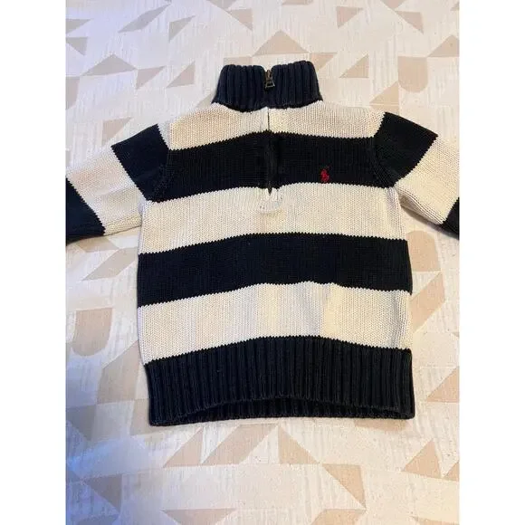 Polo Ralph Lauren Children’s Quarter Zip Sweater Size 2/2T - Picture 2 of 7